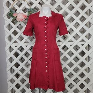 Sisjuly Retro 50s Style Button Down Dress Size Medium